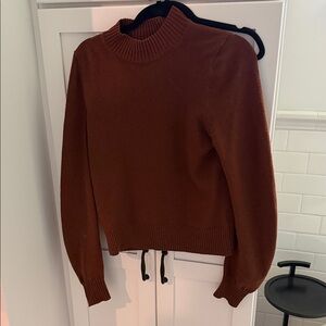 COS Brown Mock Neck Sweater